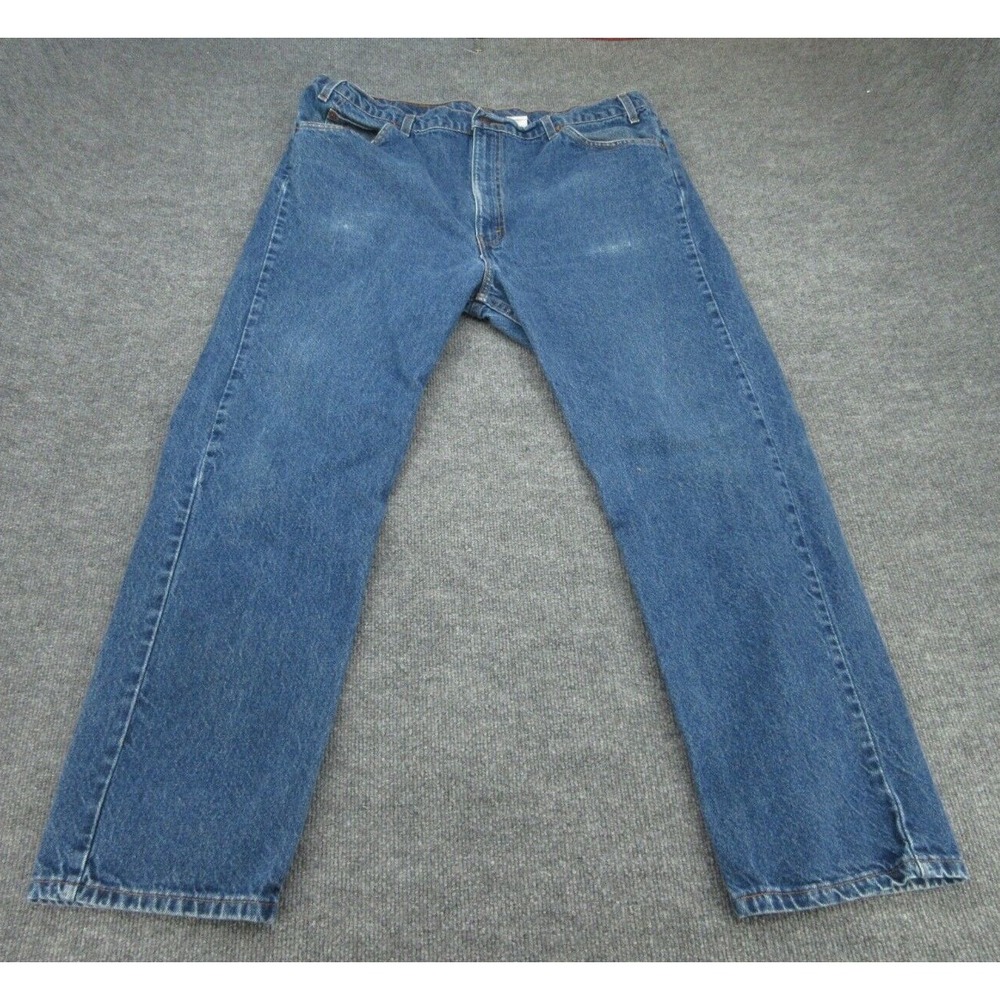 Levi Mens Jeans Regular Fit Blue Orange Tab Vintage 505 Straight Leg 42x30